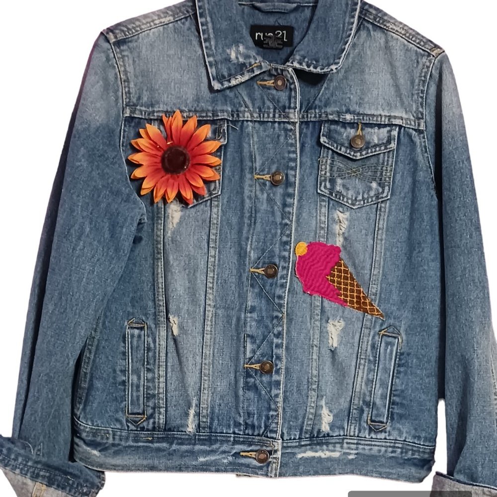 UPCYCLED JEAN DENIM JACKET COAT